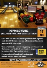 10 Pin Bowling - 17th Febuary 2018
